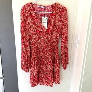 Zara Dress - pink and red